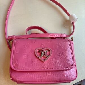 Juicy Couture Pink Crossbody Bag with Heart Accent